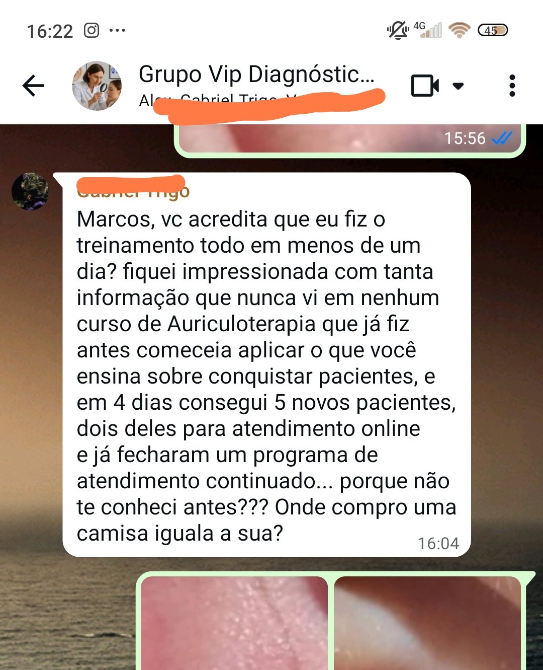 Depoimento de aluna da Academia Auricular