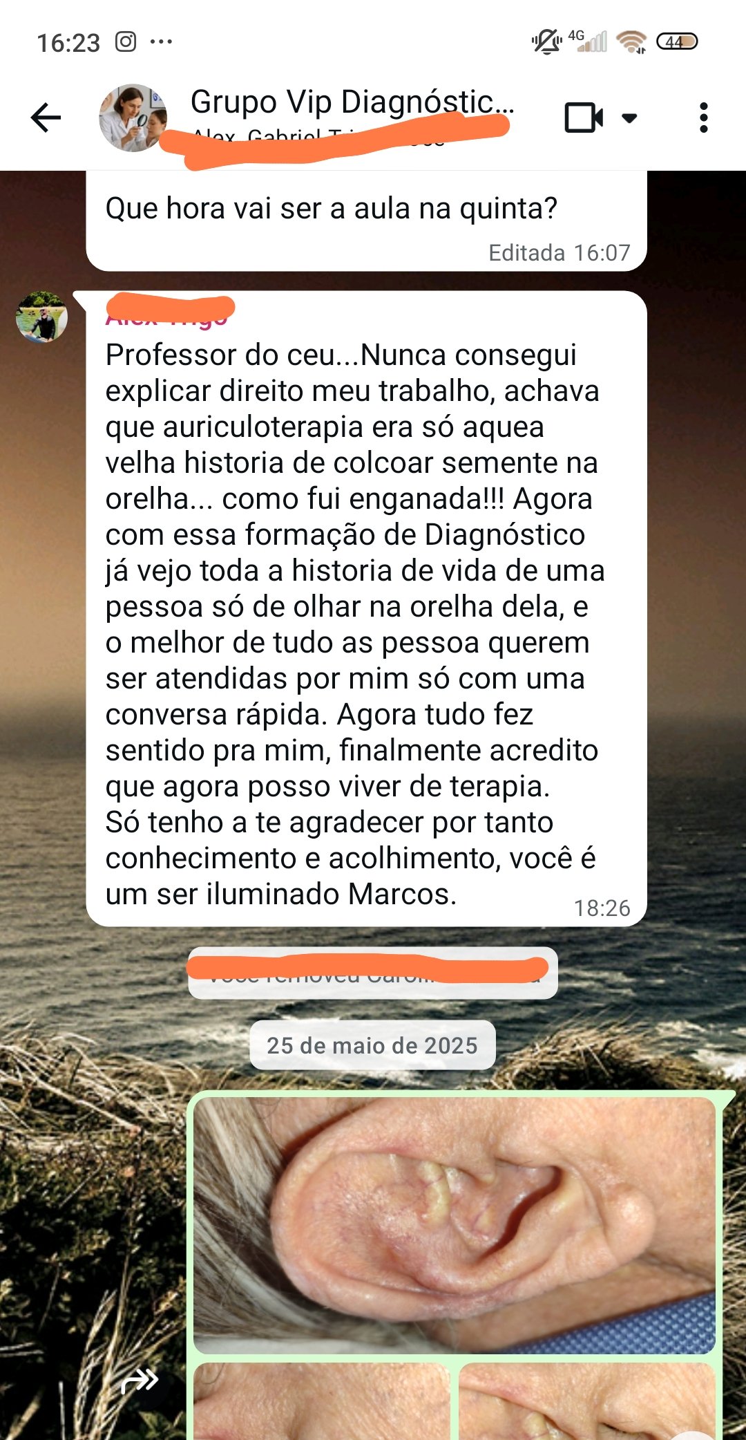 Depoimento de aluna da Academia Auricular