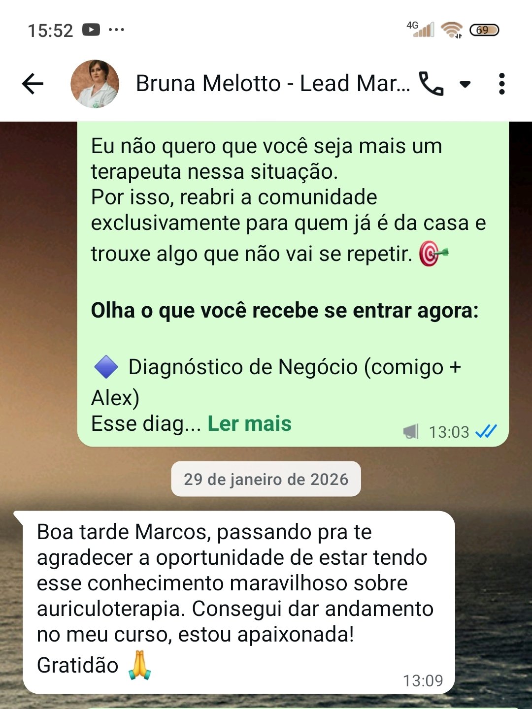 Depoimento de aluna da Academia Auricular