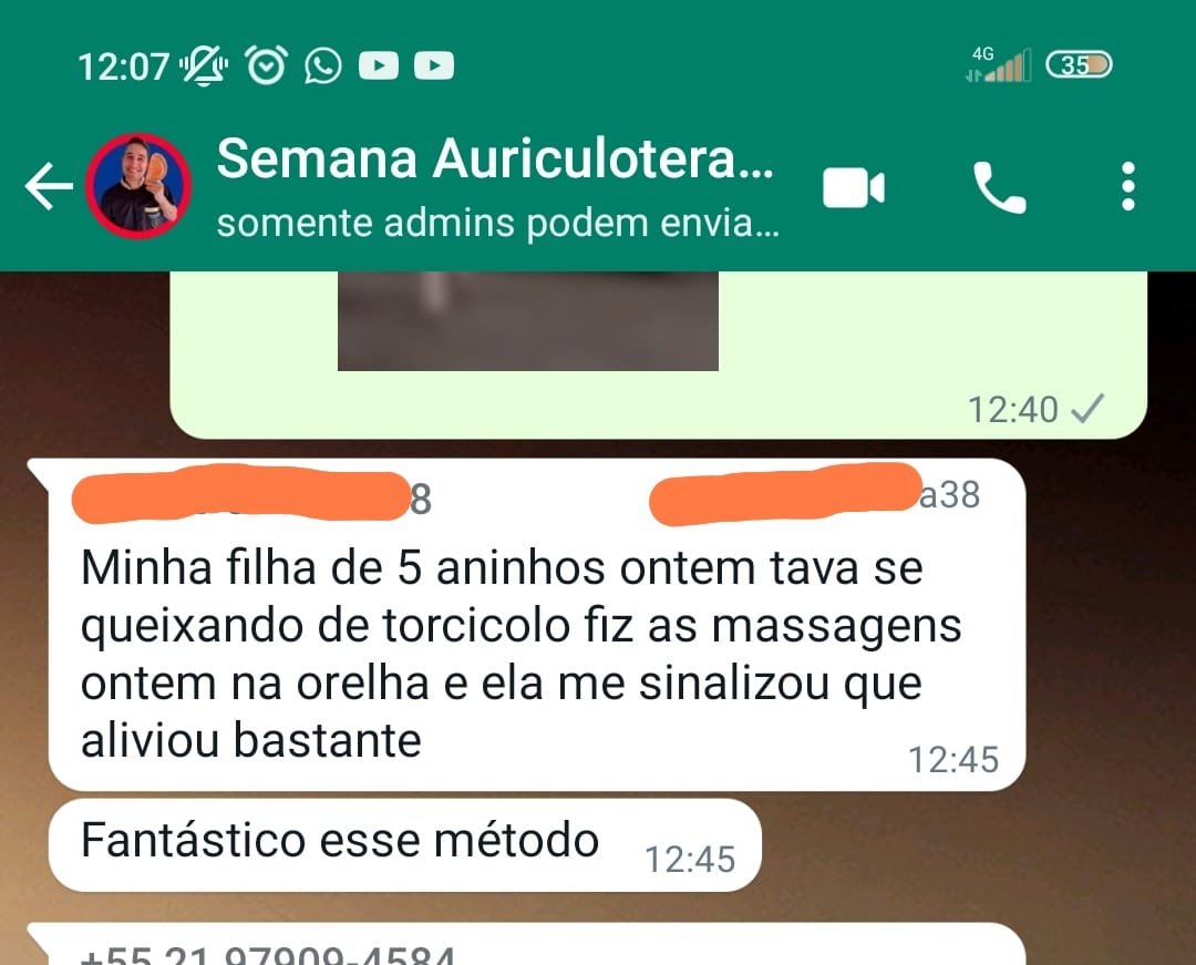 Depoimento real de aluno sobre Massagem Auricular Terapêutica 2