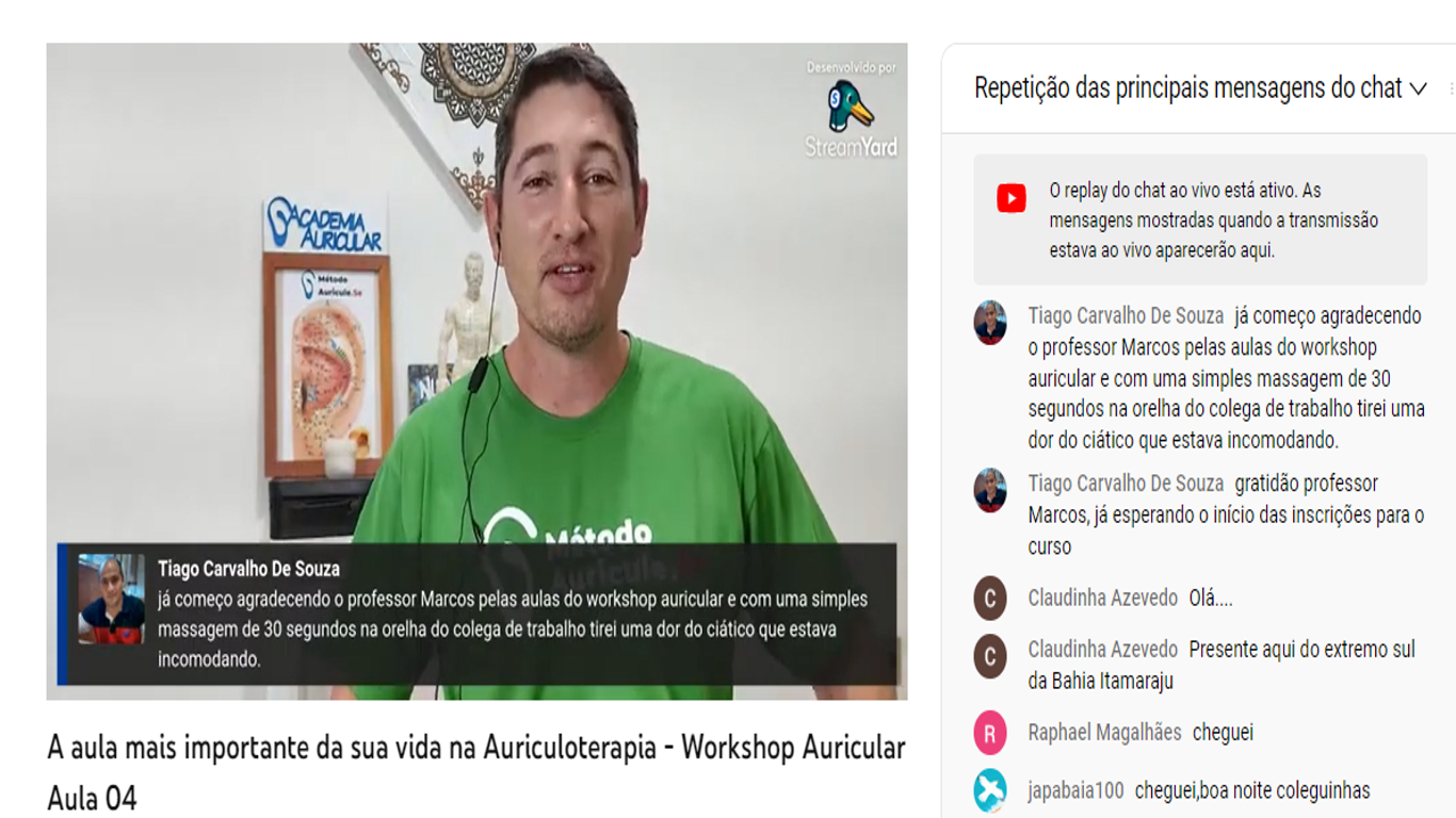 Depoimento real de aluno sobre Massagem Auricular Terapêutica 1
