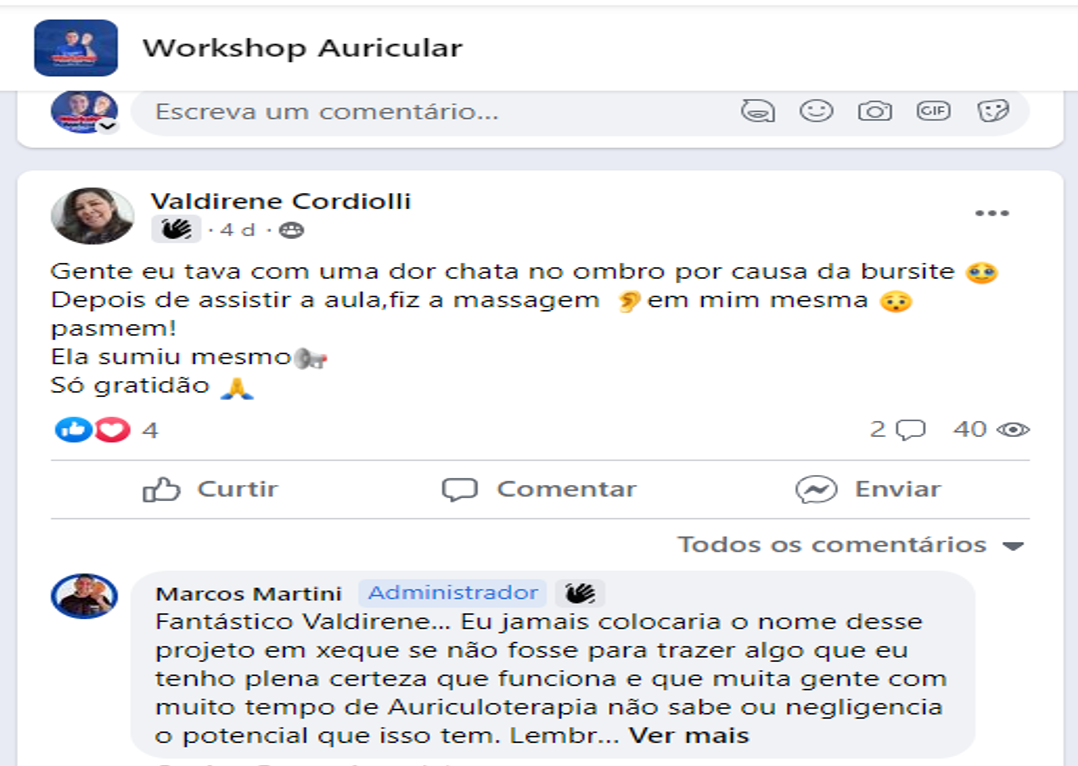 Depoimento real de aluno sobre Massagem Auricular Terapêutica 10